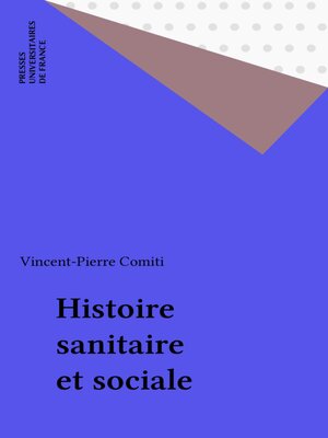cover image of Histoire sanitaire et sociale